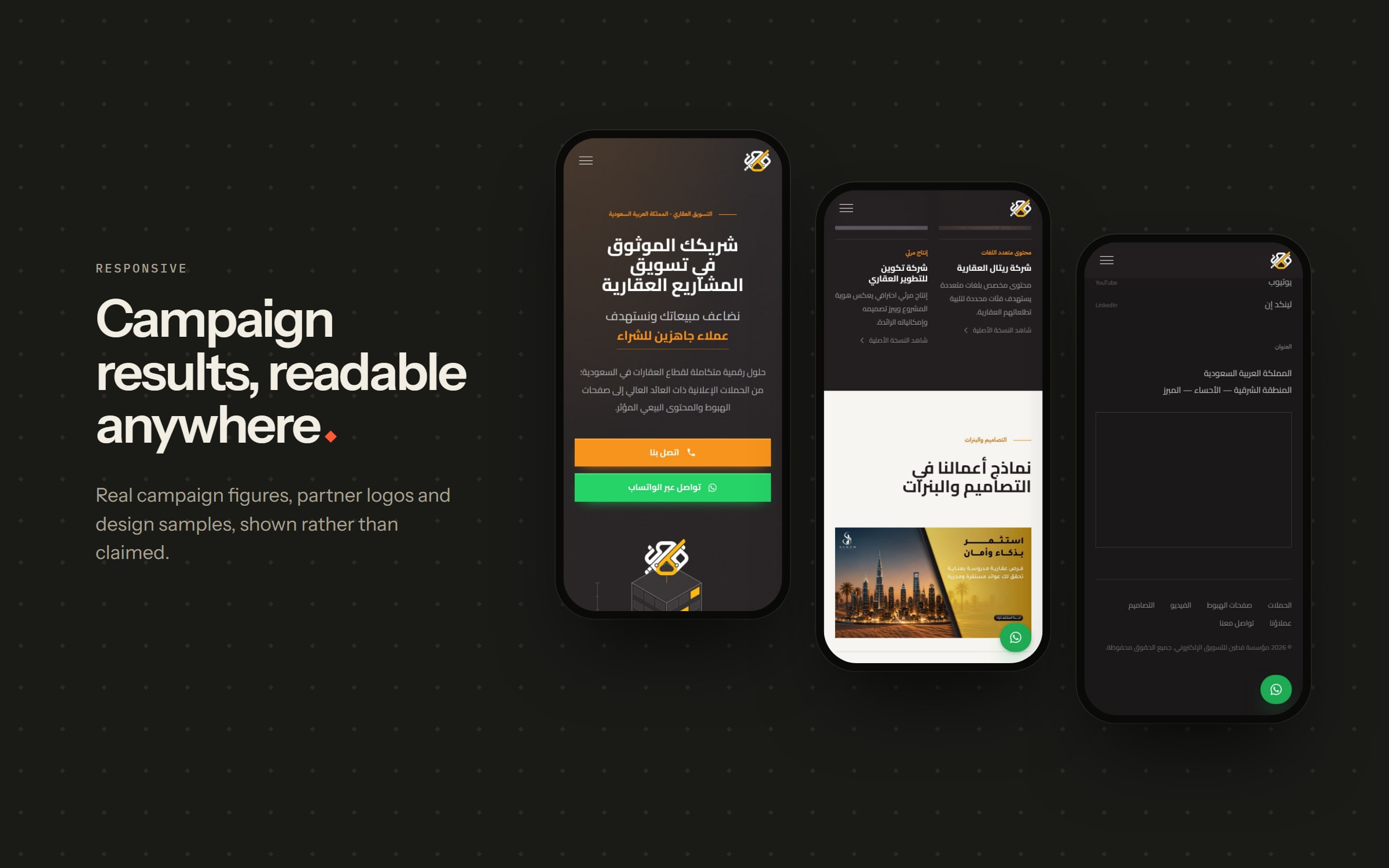 A landing page for the agency’s real estate line — 2
