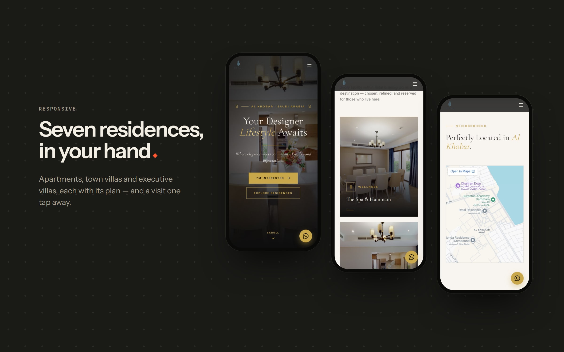 A bilingual landing page for an ultra-premium compound — 2