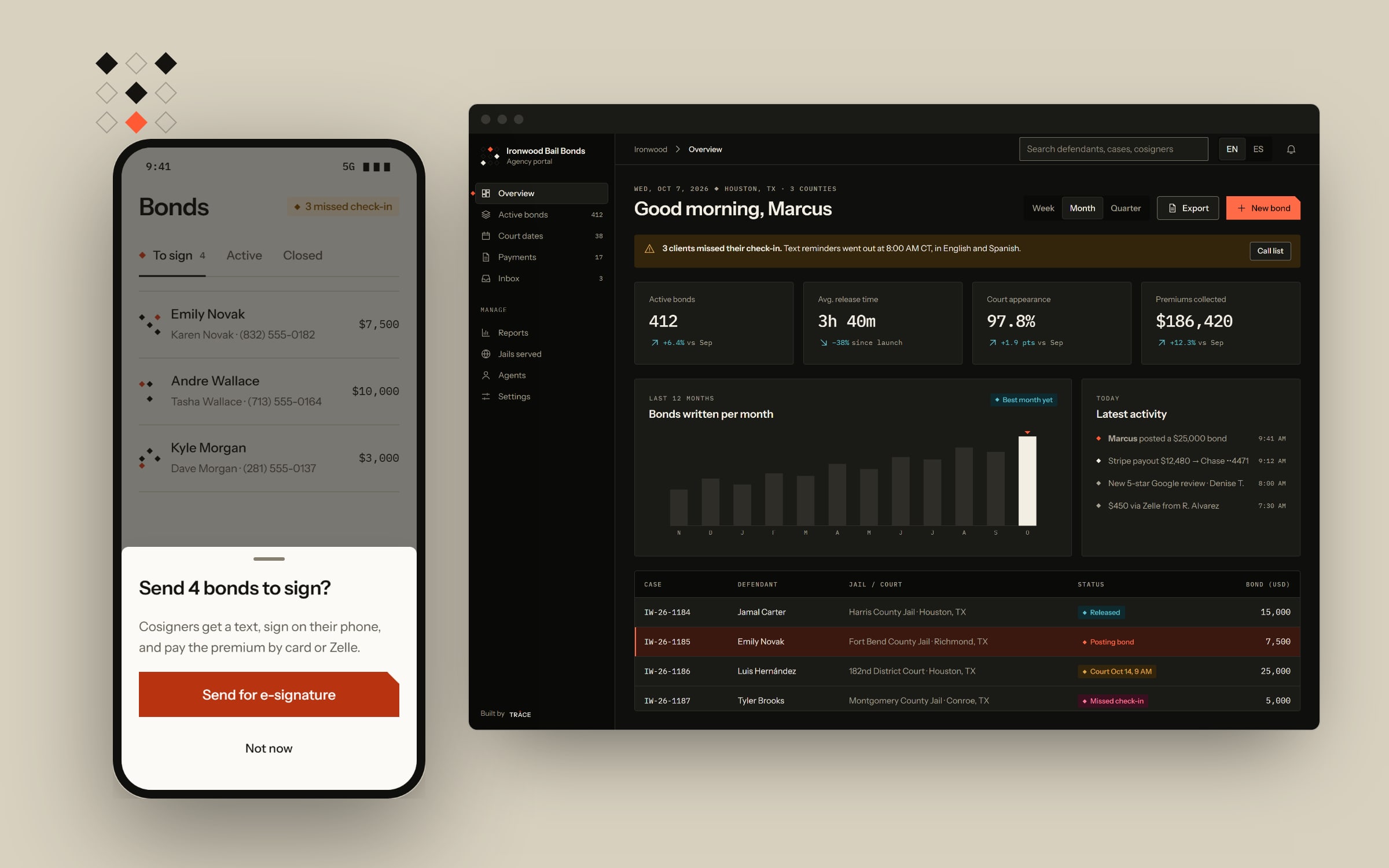 One system for the whole bail agency — 1