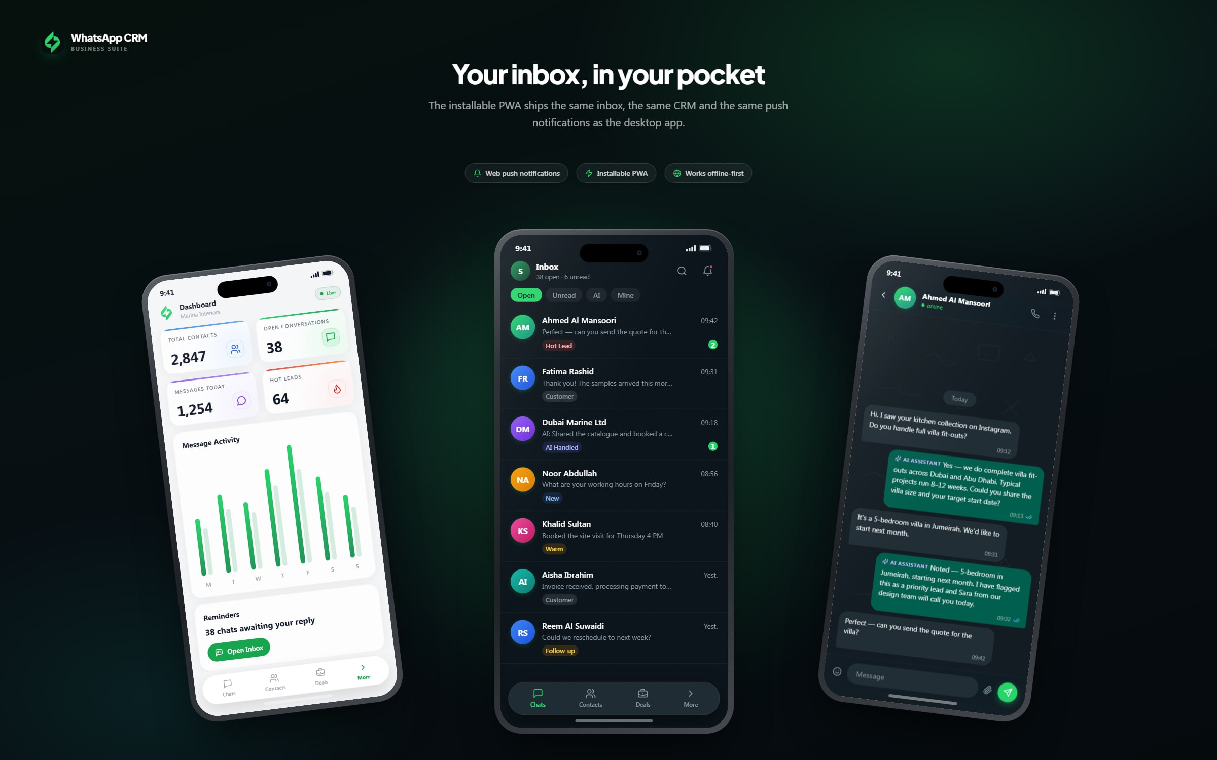 A WhatsApp CRM that turns conversations into sales — 3