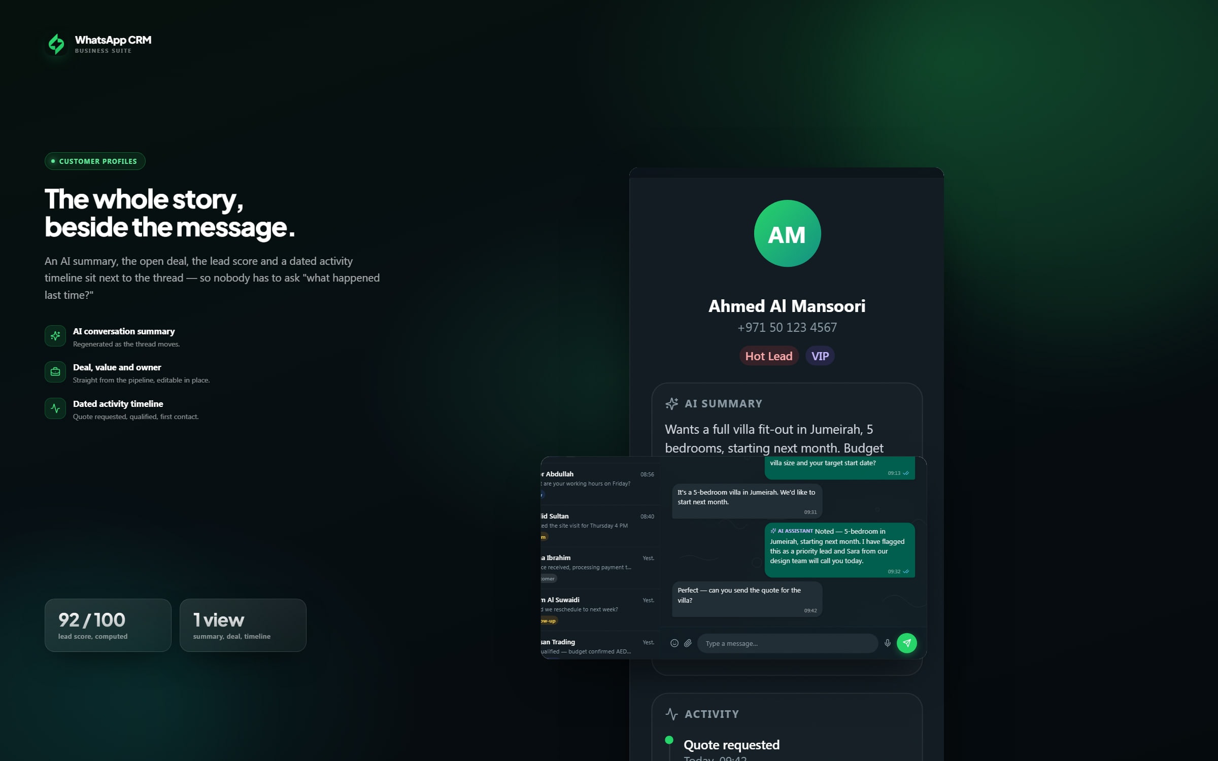 A WhatsApp CRM that turns conversations into sales — 5