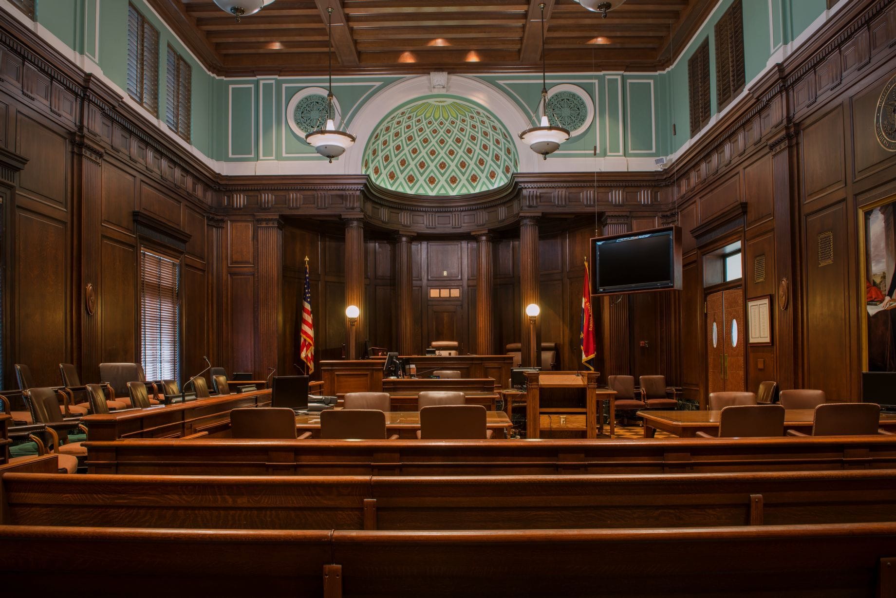 A county courtroom